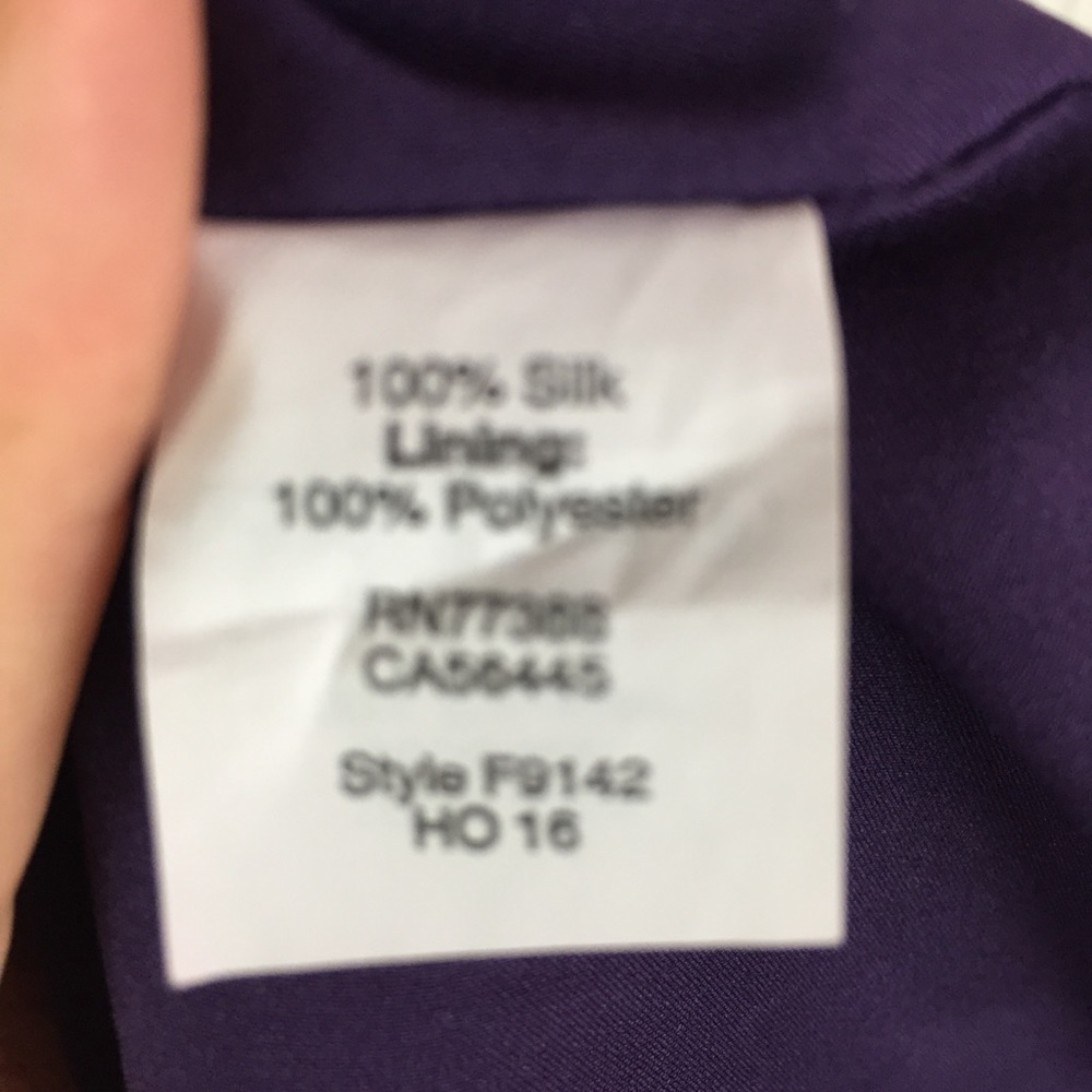 MADEWELL Purple Silk Cold Shoulder Dress - Picture 5 of 6